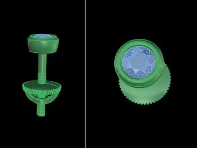 BEZEL BASKET 2MM50 EARRING 3D print model