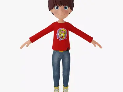 Cartoon Boy 3D model