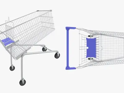 Supermarket - Shopping Cart 3D model