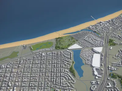 Arroyo Grande - City 3D Model Low-poly 3D model