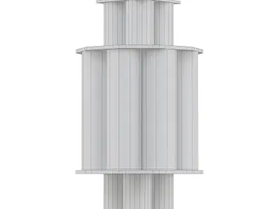 Bauer gold and hanging light fixture 3D model