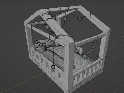 Toddler floor bed 3D model