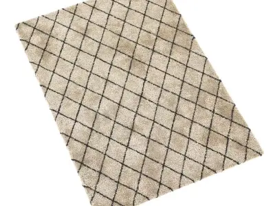 Rug Midyat Beige 160 x 230 cm 3D model