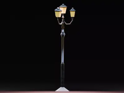 Amusement Park - Lamp Low-poly 3D model