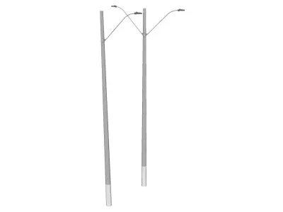 Concrete Lamp Post - Light Pole - Street Light - Group 03 3D model