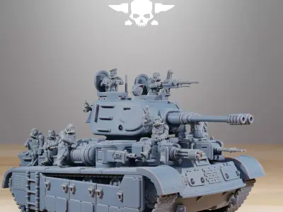 GrimGuard Heavy Battle Tank 3D print model