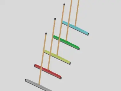 Floor Squeegee Rubber MOP 3D model