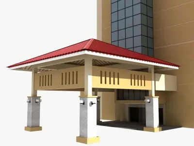 Hotel Building 3D model