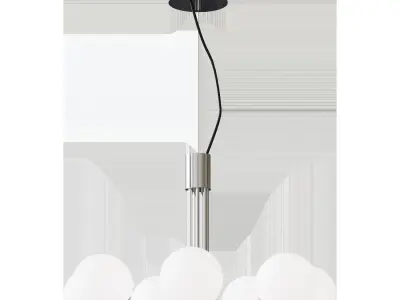 SIMRISHAMN Candelabrum 7-arm chrome  milky glass 3D model