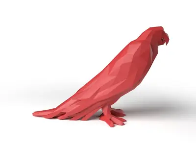 Parrot Low Poligonal Low-poly 3D model