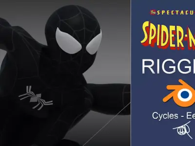 Spectacular Spider - Man Symbiote Suit Low-poly 3D model