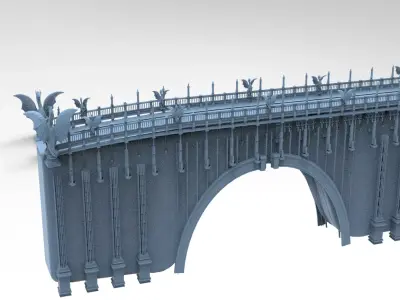 Bloodborne Inspired Dragon Bridge Tall  3D model