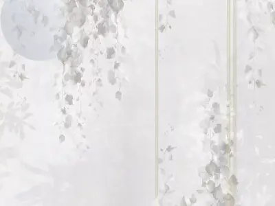 Cascading Vines with Moon Texture