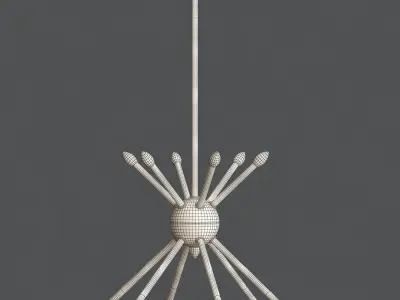Mid-Century 6 Light 3D model