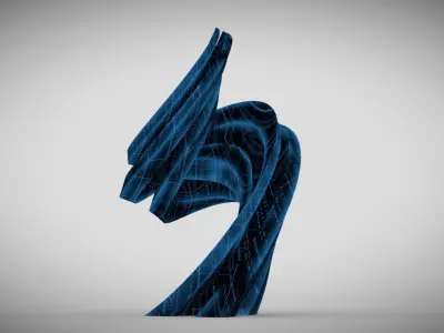 Curly Tower 3D model