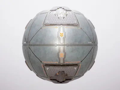 PBR Sci-Fi Spaceship Texture 31 Low-poly 3D model