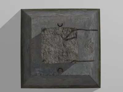old broken pillar Low-poly 3D model