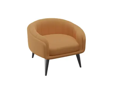 ARMCHAIR orange chair with legs Free 3D model