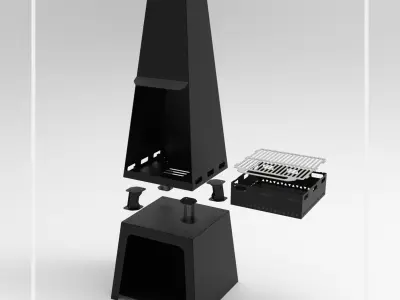 Welding Project Plans Drawings Fire Pit 4 DXF PDF 3D model