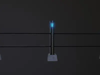 Garden Lights Low-poly 3D model