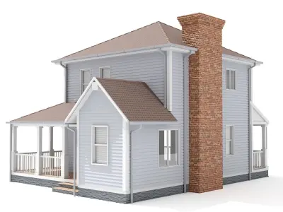 Family house Low-poly 3D model buy
