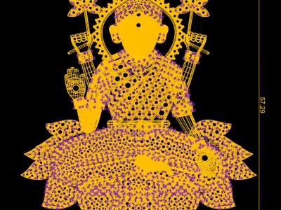 Lakshmi Pendant 3D print model