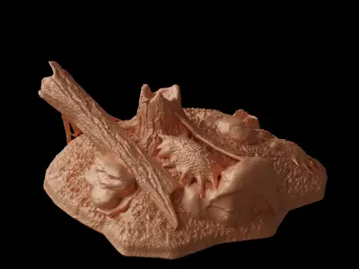 Arachnid Lair Entrence Tabletop Terrain 28 MM 3D print model