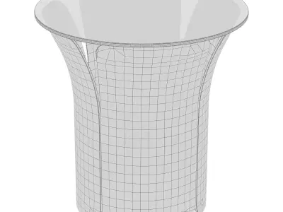 Coffee table steel and smoked glass Tessen 3D model
