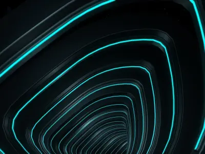 Sci Fi Tunnel Low-poly 3D model order