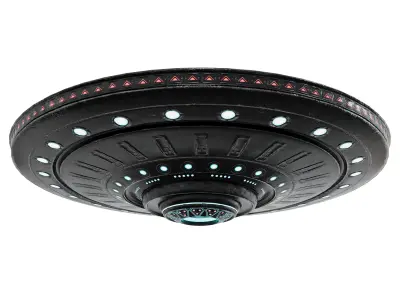 UFO spaceship Sci-fi Low-poly 3D model