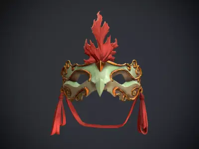 Next generation face mask Low-poly 3D model