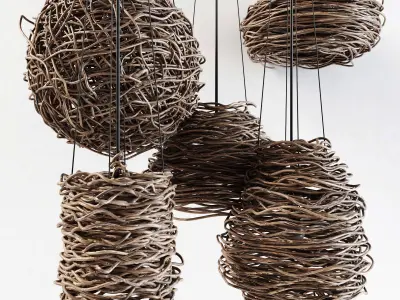 Branch decor lamp n5 3D model