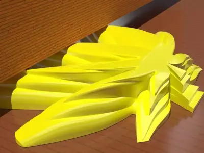 A cannabis themed door stop 3D print model