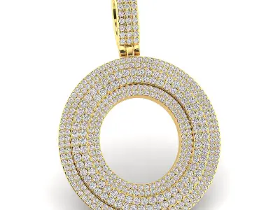 Alphabet Latter O Diamond Pendent 3D print model