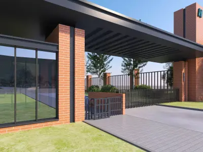 Security guard booth 03 Low-poly 3D model