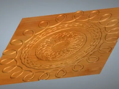 cnc 3d design for wooden and corian 3D print model