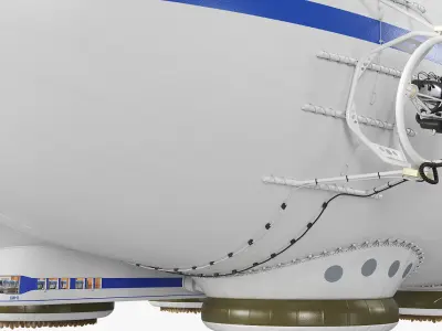  Lockheed Martin LMH-1 Hybrid Airship White with Interior 