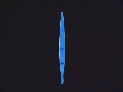 Stylized Blue Feather 3D model