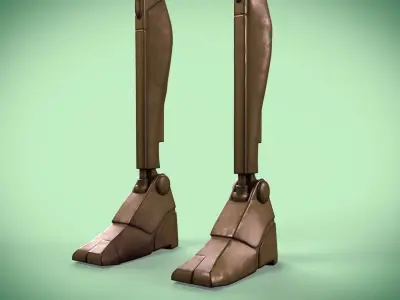 Star Wars Battle Droid Rigged 3D model