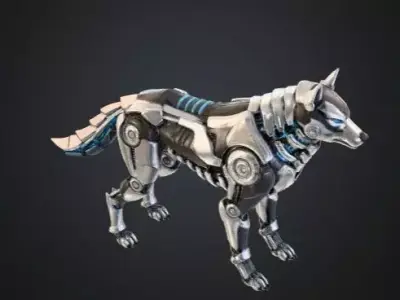 Cyber Husky - Cybernetic Robotic Canine High-Detail 3D 3D print model
