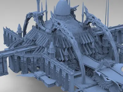 Dark World Grand Temple Dome 2  3D model