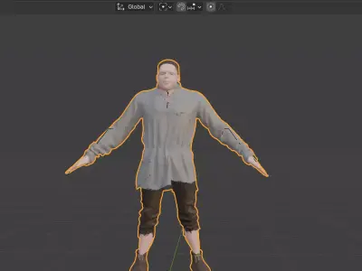 Farmer Rigged Free 3D model