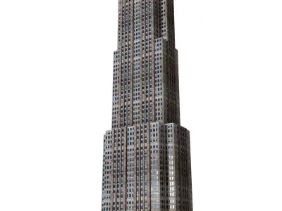 Skyscraper Building Low-poly 3D model