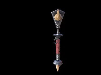 Fantasy Hammer 3D Model Low-poly 3D model