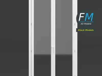 Double French window 3D model