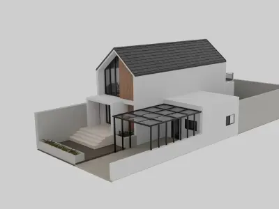 Scandinavian House Exterior 3D model