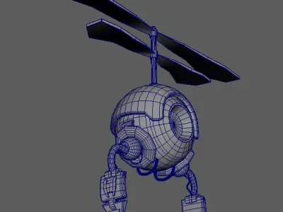 Sci- Fi Drone Low-poly 3D model