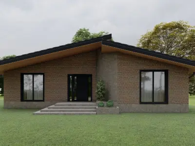 Residential  chalet house   3D model