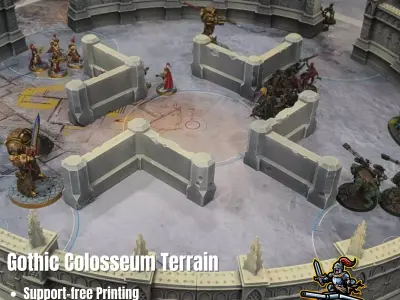 Gothic Colosseum Modular Terrain STL Set 3D print model