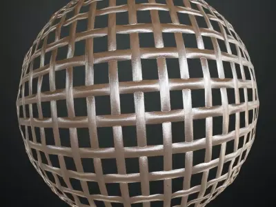 Silver Metal Weave Transparent PBR Seamless Texture
